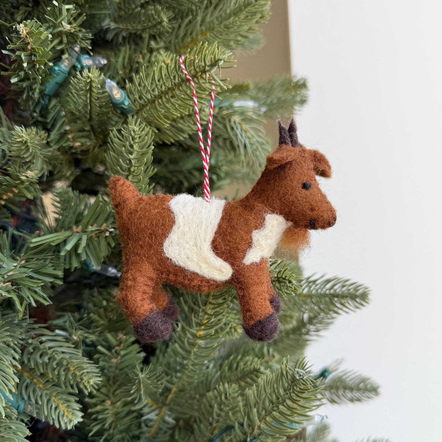 Brown Spotted Goat Ornament