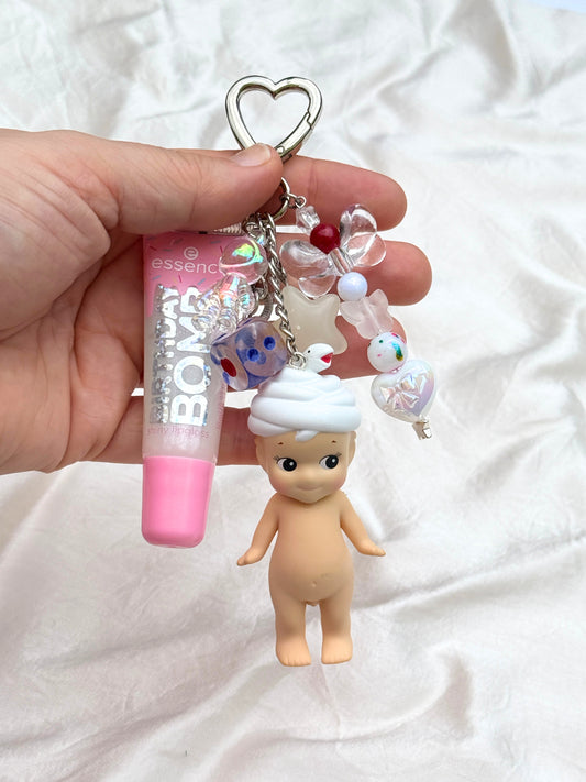 White Snake Sonny Angel Keychain