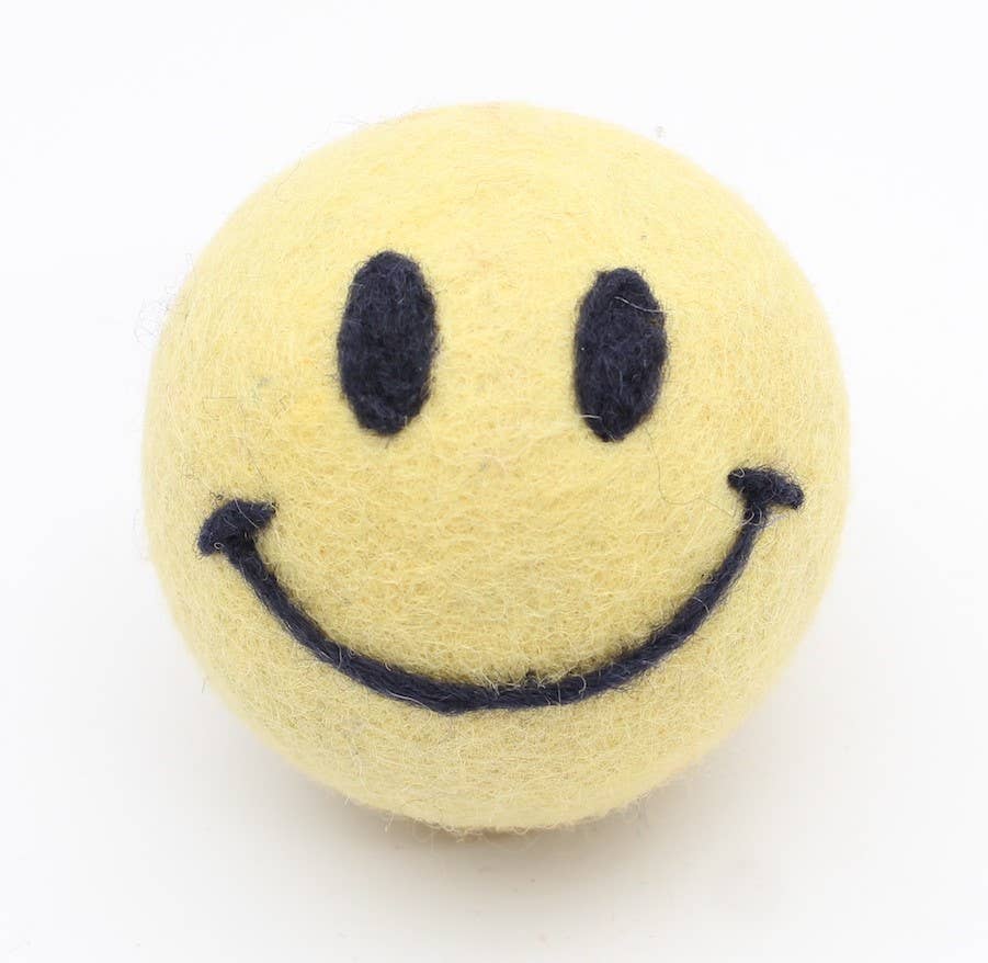 Smiley Face Wool Dryer Ball