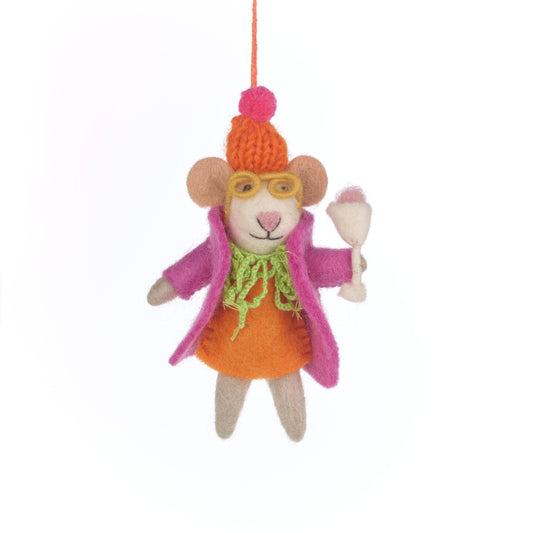 Margie the Merry Mouse Felt Ornament