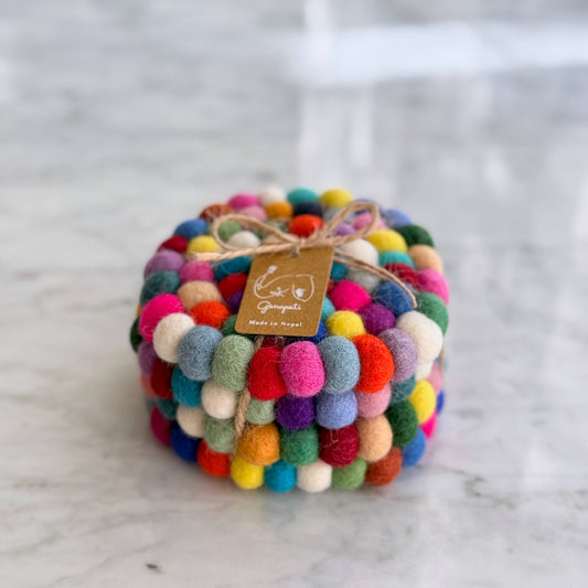 Felt Rainbow Circle Coasters