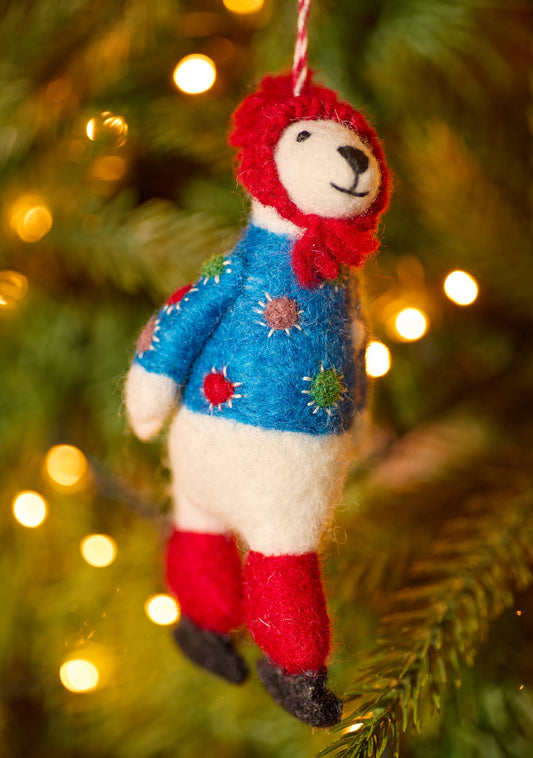 Skating Bear Ornament