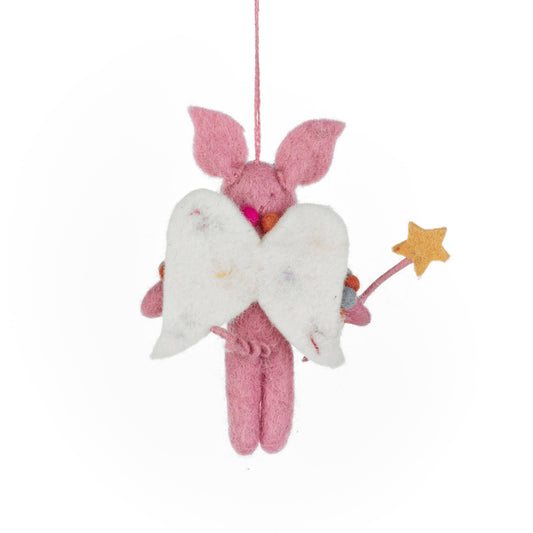 Penelope Pig Fairy Felt Ornament