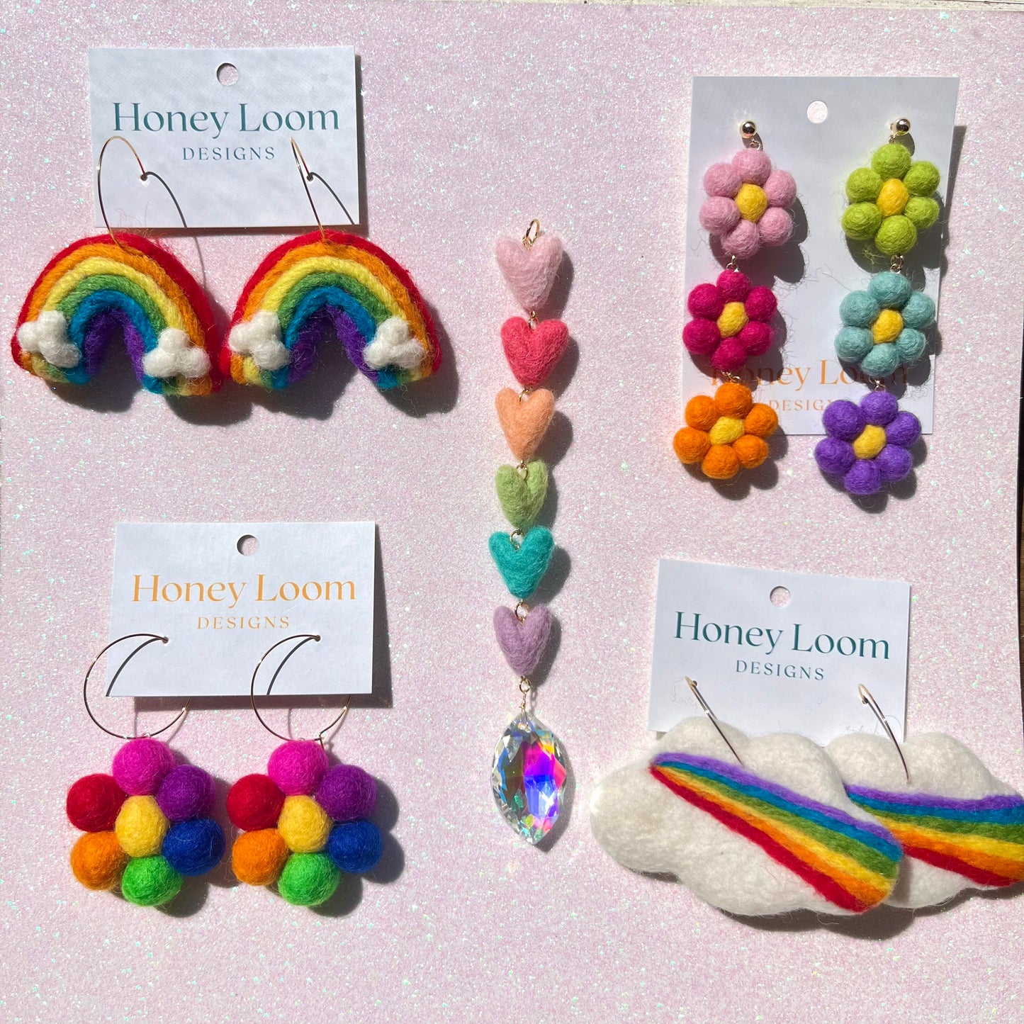 Rainbow Floral Earring