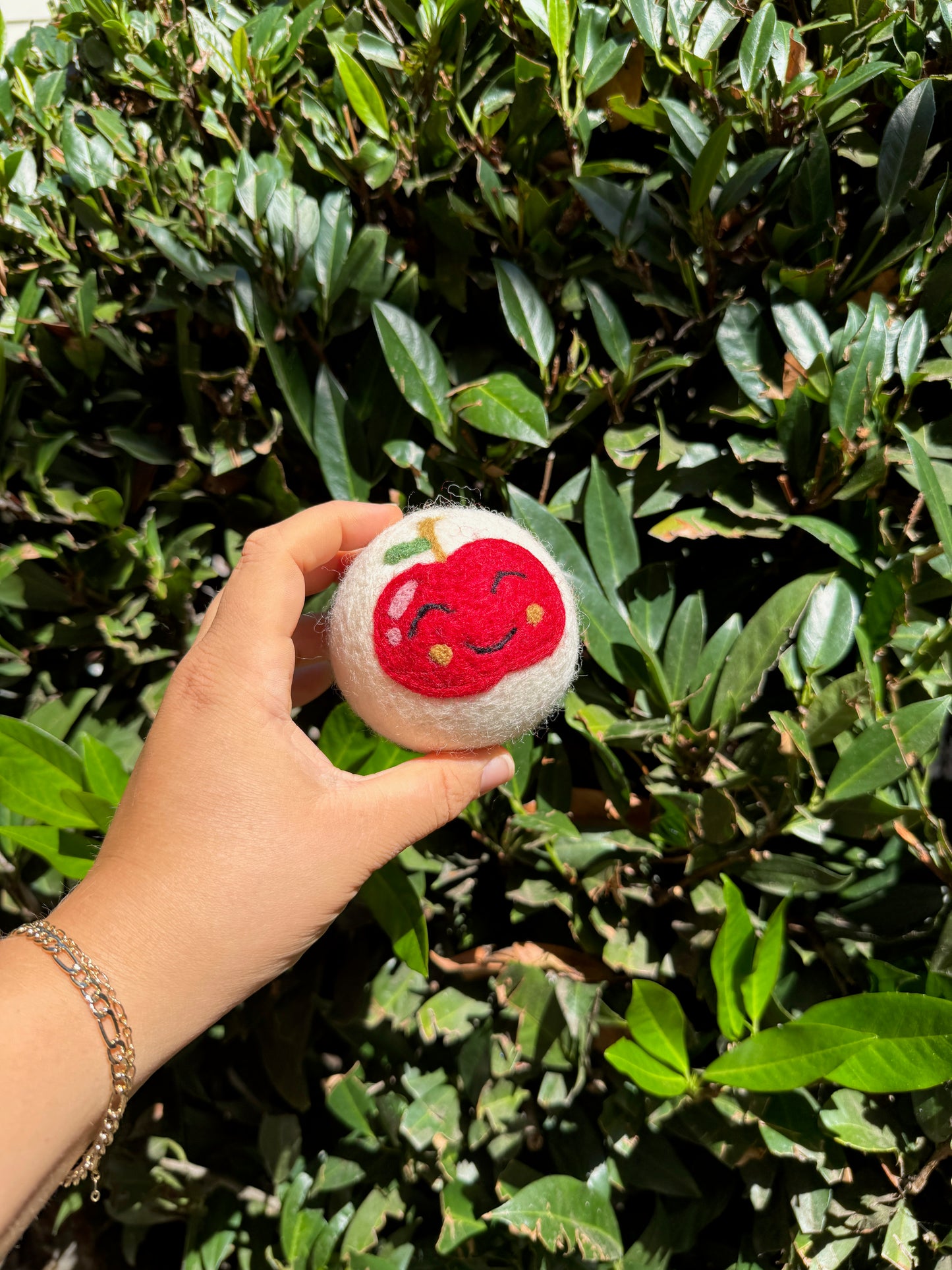 Apple Felt Dryer Ball