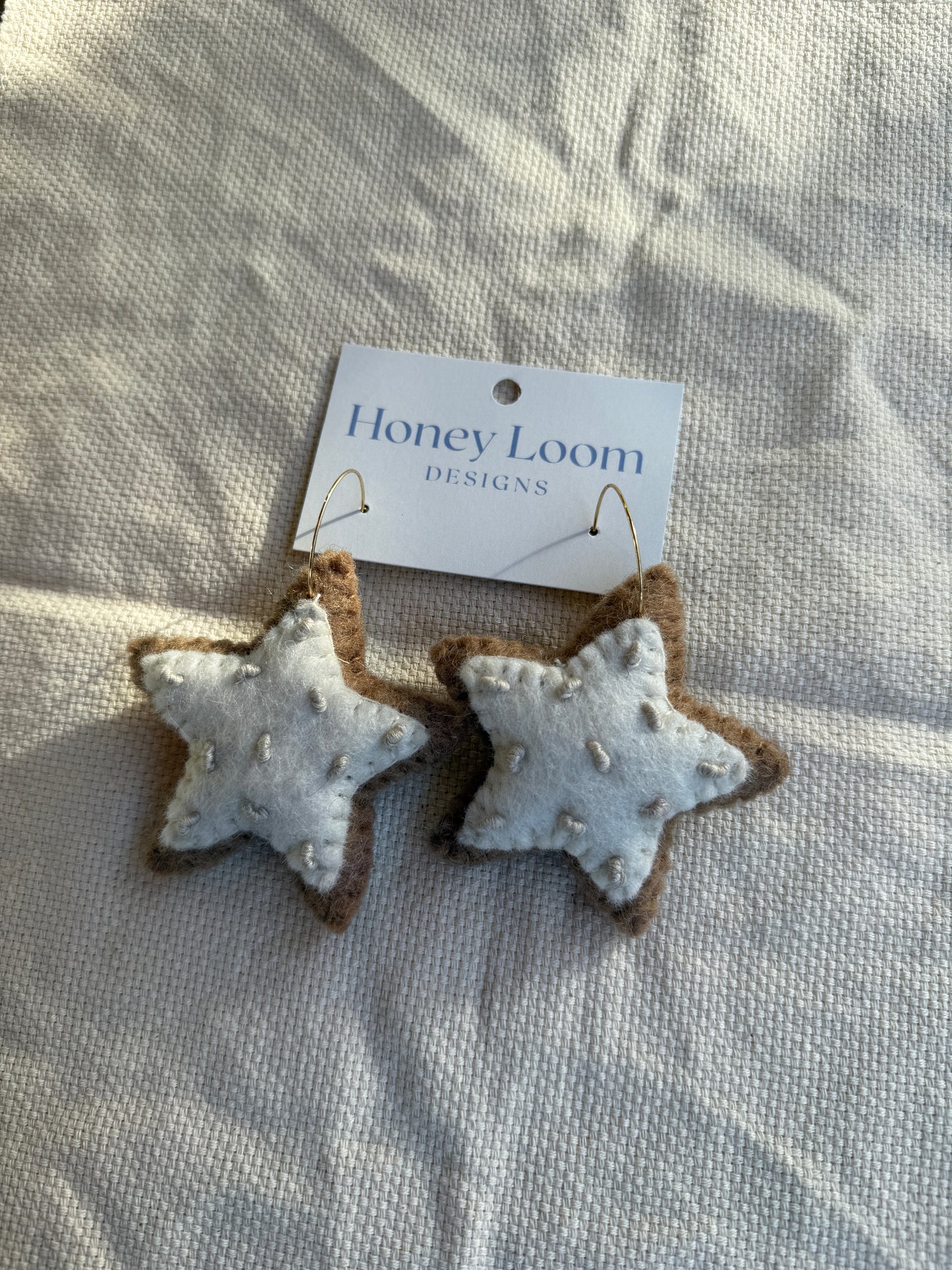Christmas Cookie Felt Earring - STAR