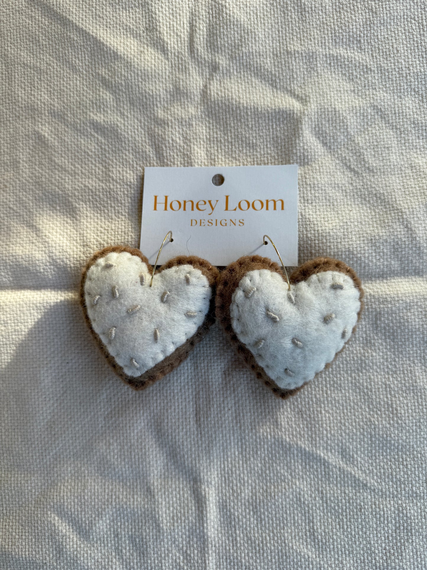 Christmas Cookie Felt Earring - HEART