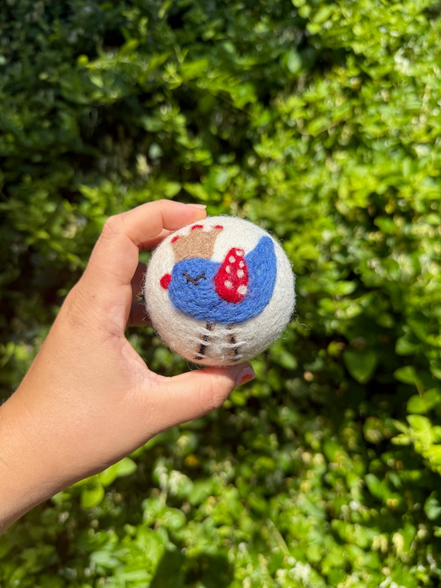 Queen Blue Bird Wool Dryer Ball