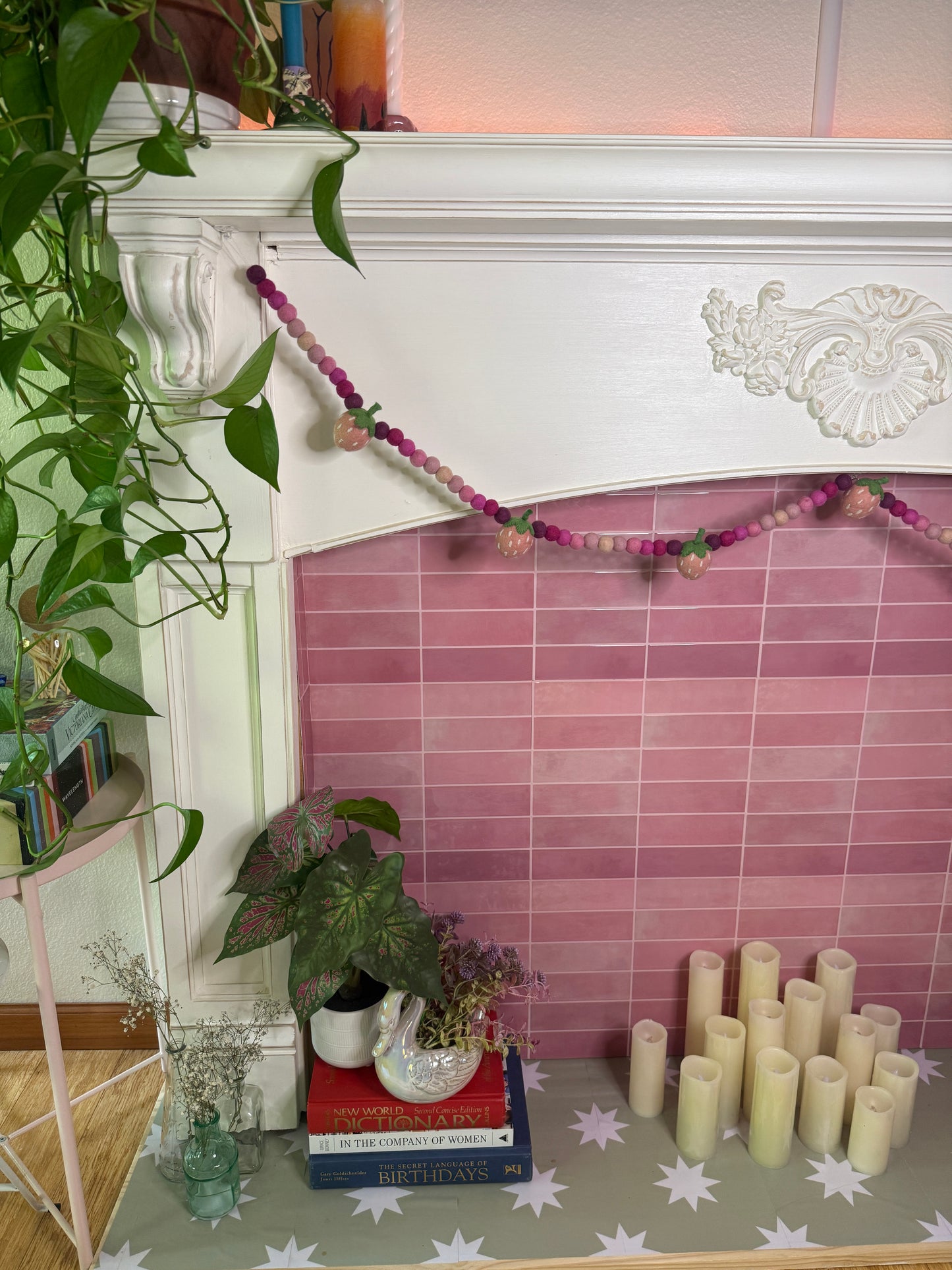 Pink Strawberry Garland