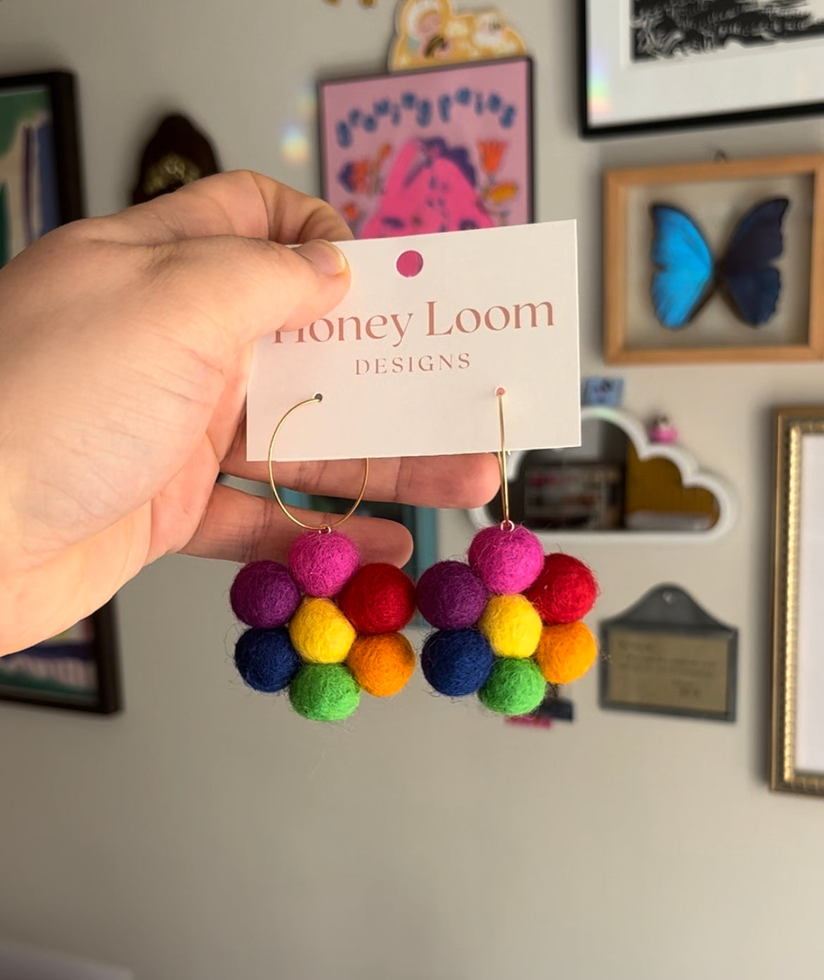 Rainbow Floral Earring