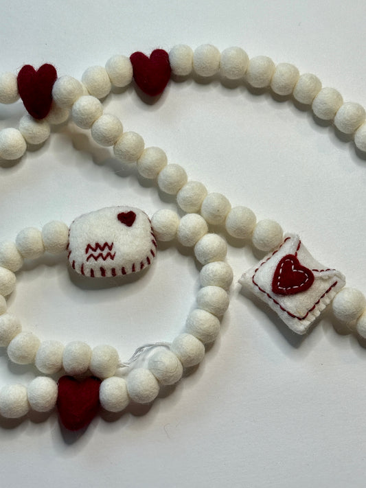 Love Letter Valentines Day Felt Garland