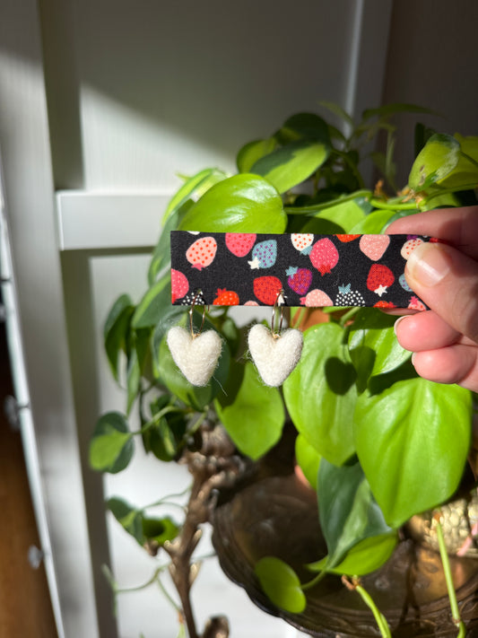MINI Heart Felt Earrings