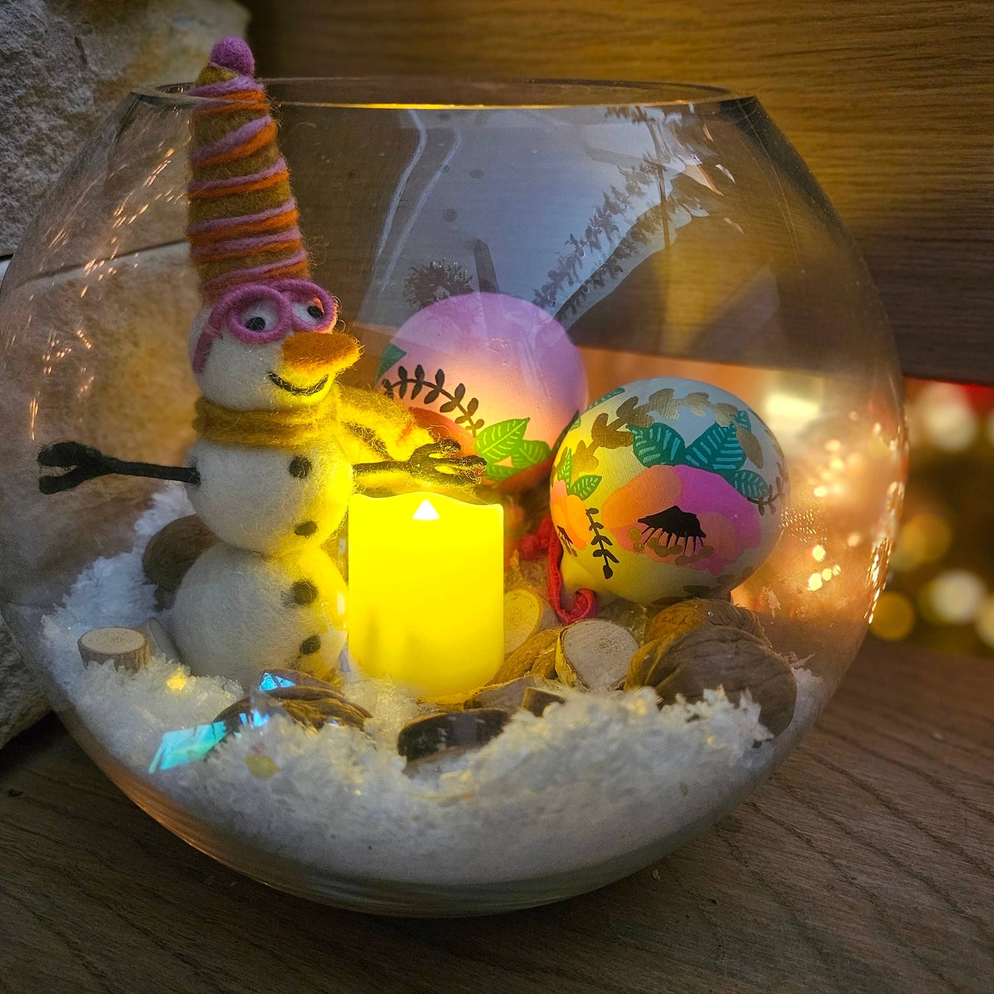 Funky Snowman Felt Ornament