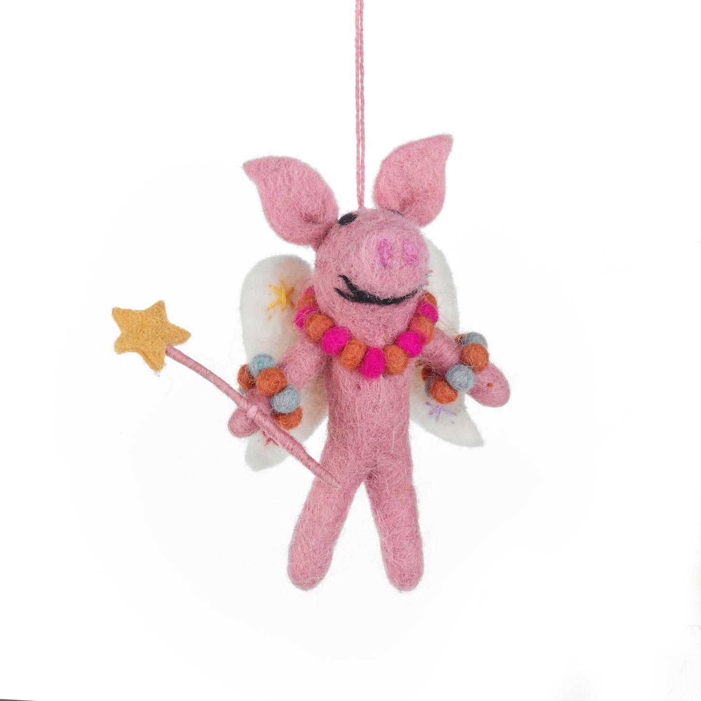 Penelope Pig Fairy Felt Ornament
