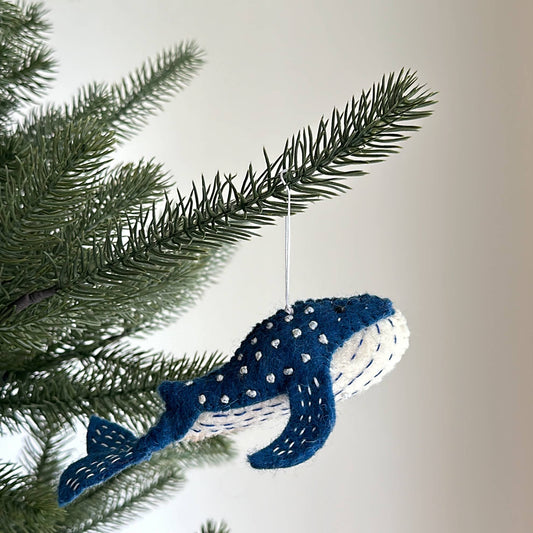 Blue Whale Ornament