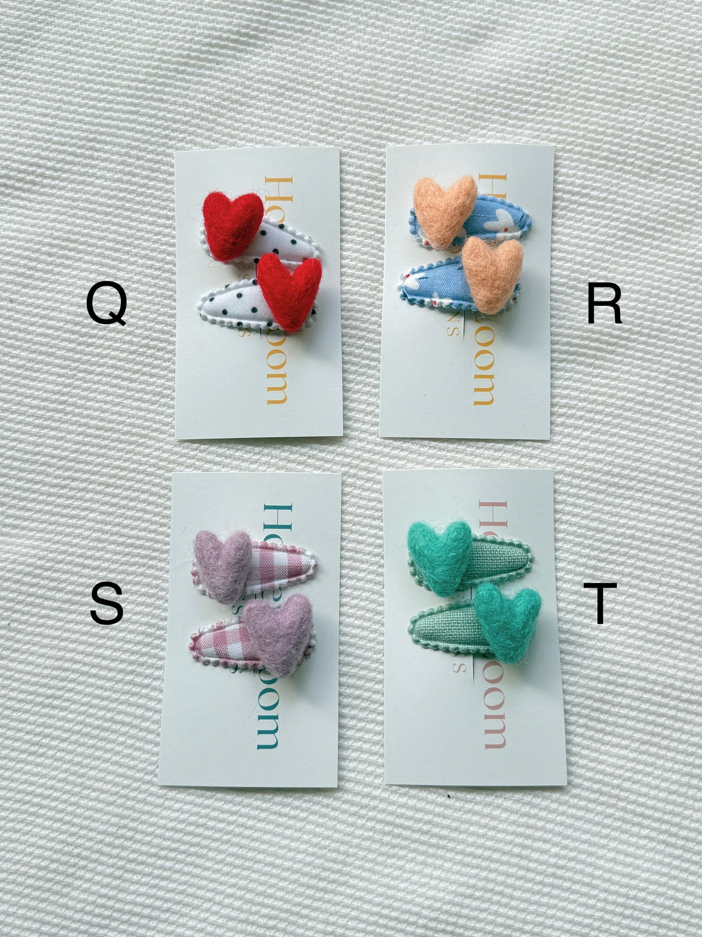 Mini Heart Hair Clip Set of 2
