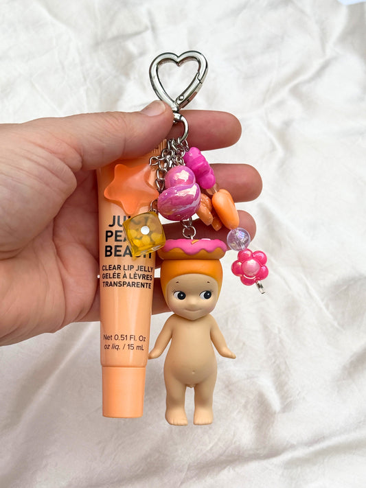 Pink Donut Sonny Angel Keychain