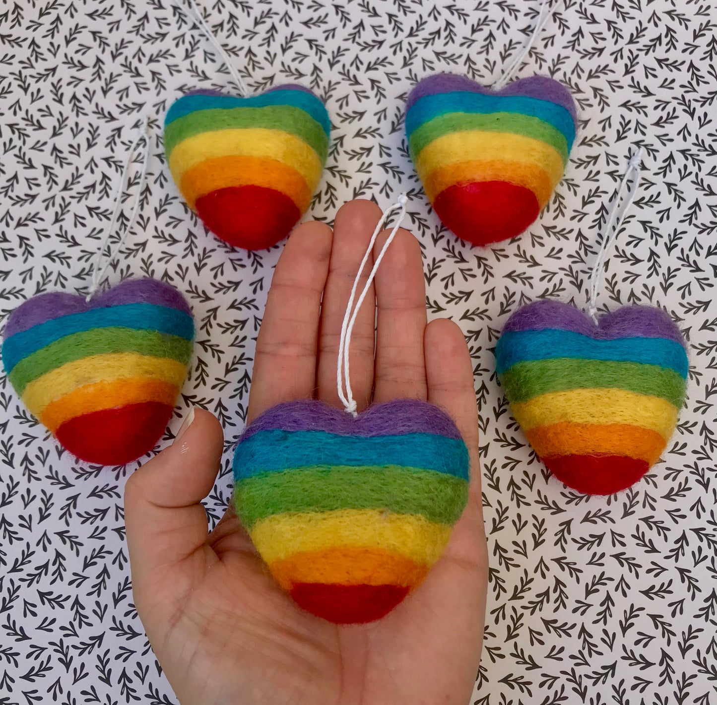 Rainbow Heart Ornament