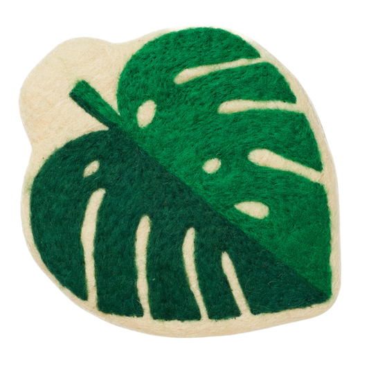 Monstera Leaf Wool Trivet