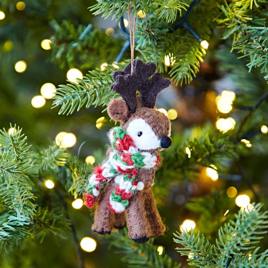 Felt Reindeer Christmas Decoration