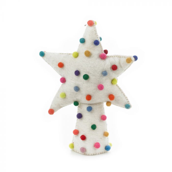 Pompom Star Christmas Tree Topper