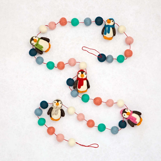 Felt Penguin Garland