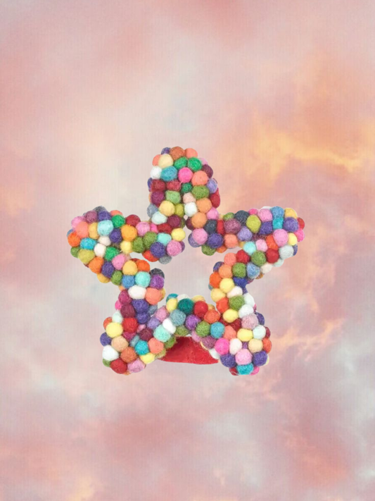 Rainbow Pom Pom Tree Topper