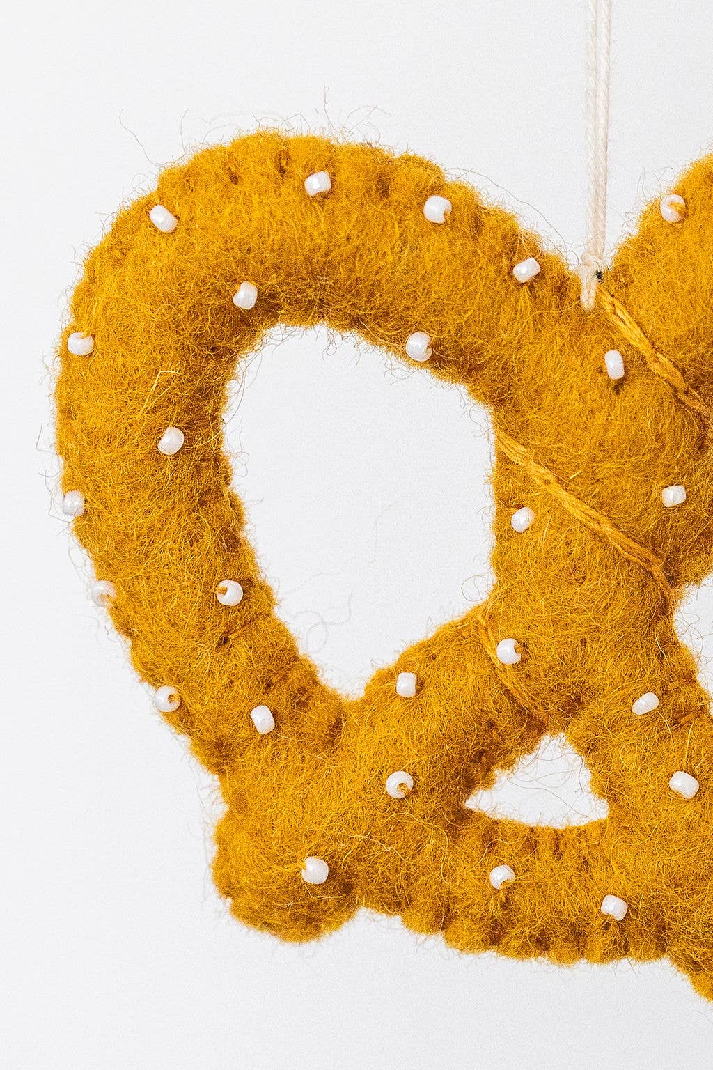 Pretzel Felt Ornament