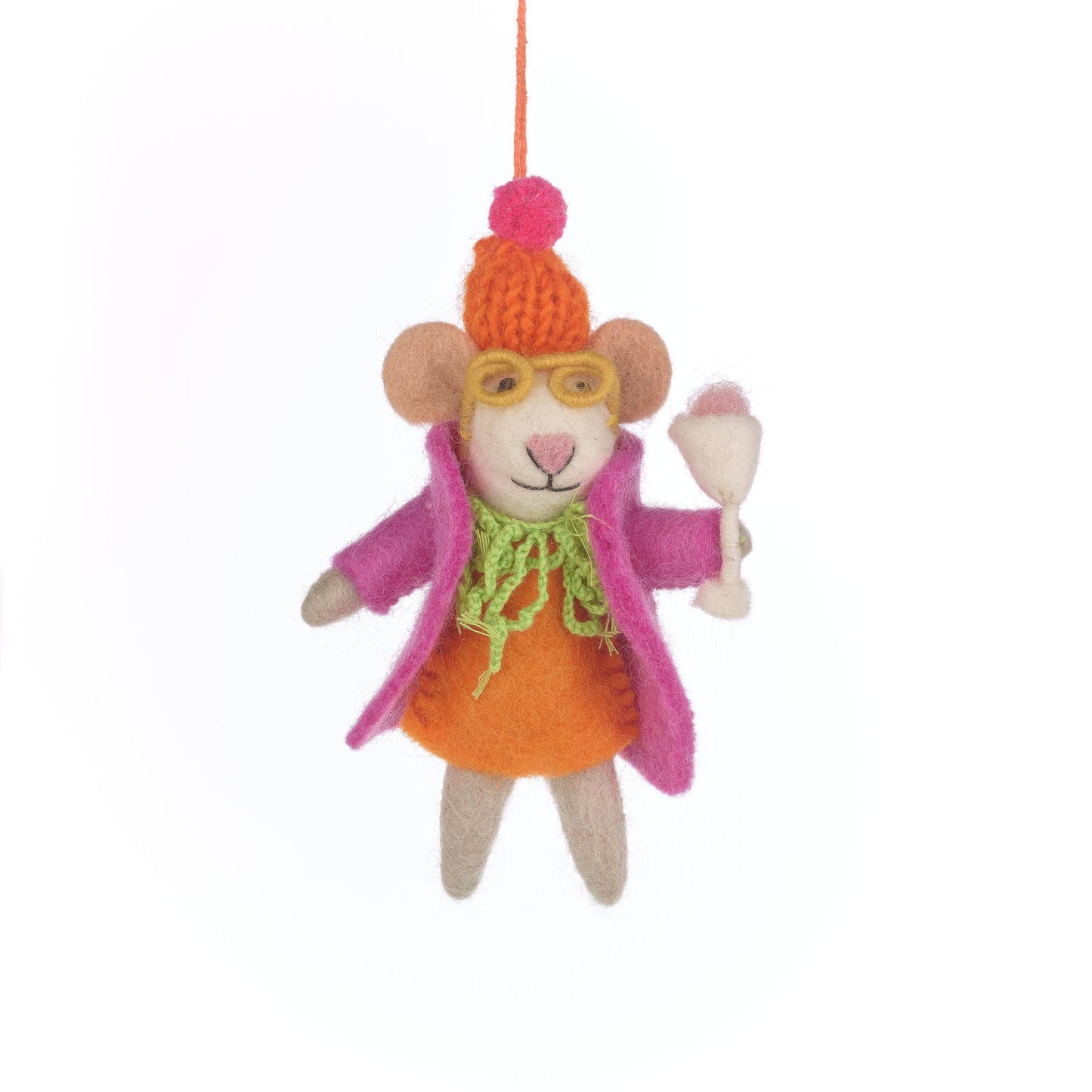 Margie the Merry Mouse Felt Ornament