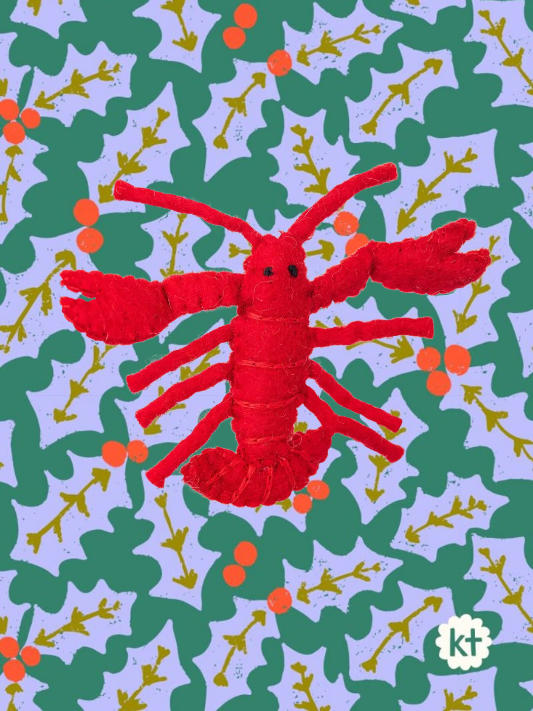 Lobster Ornament - Handmade Coastal Ornament