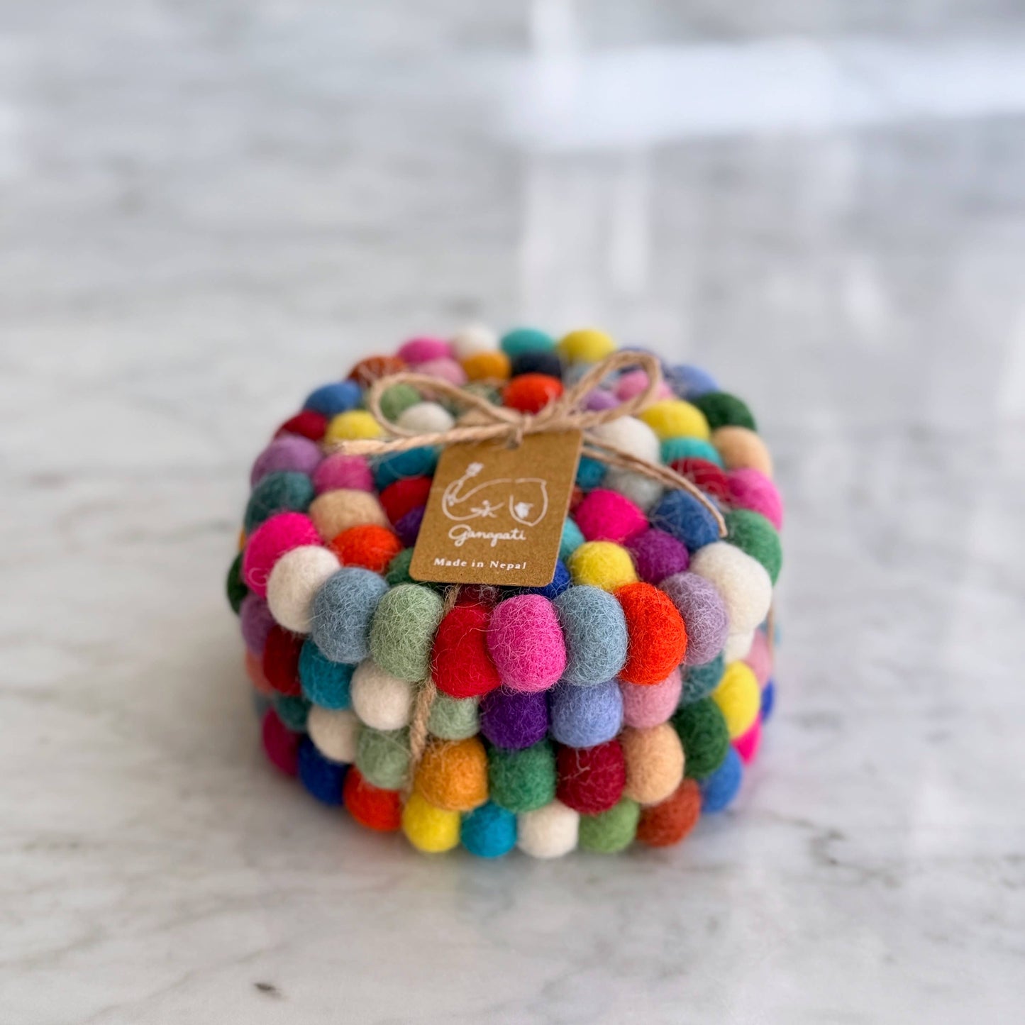 Felt Rainbow Circle Coasters