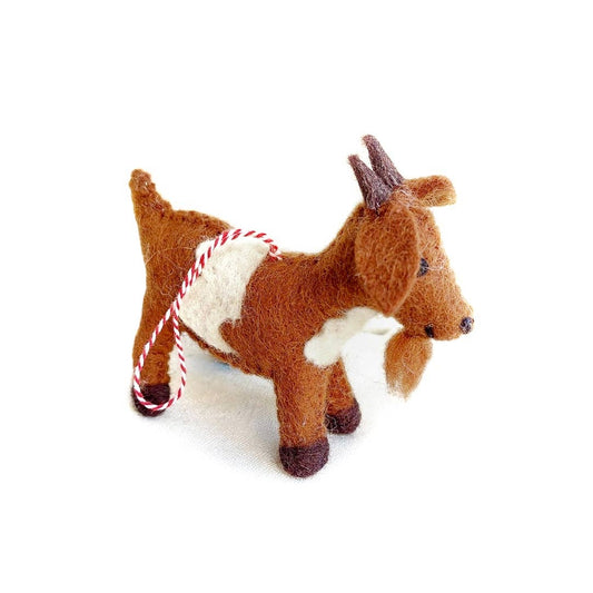 Brown Spotted Goat  Ornament