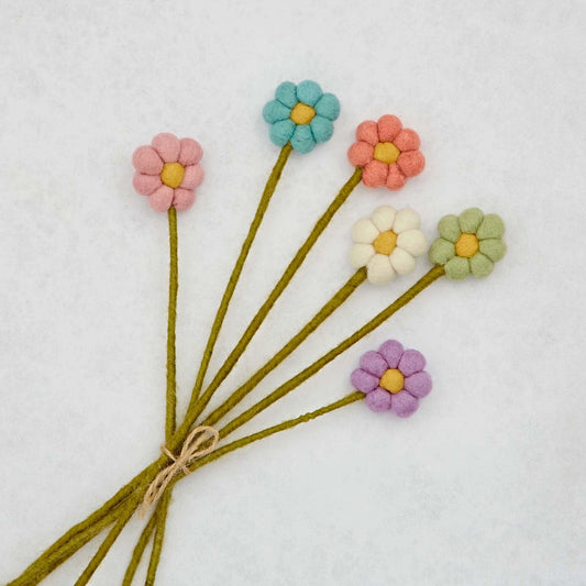 Felt Flower and PomPom Blooms