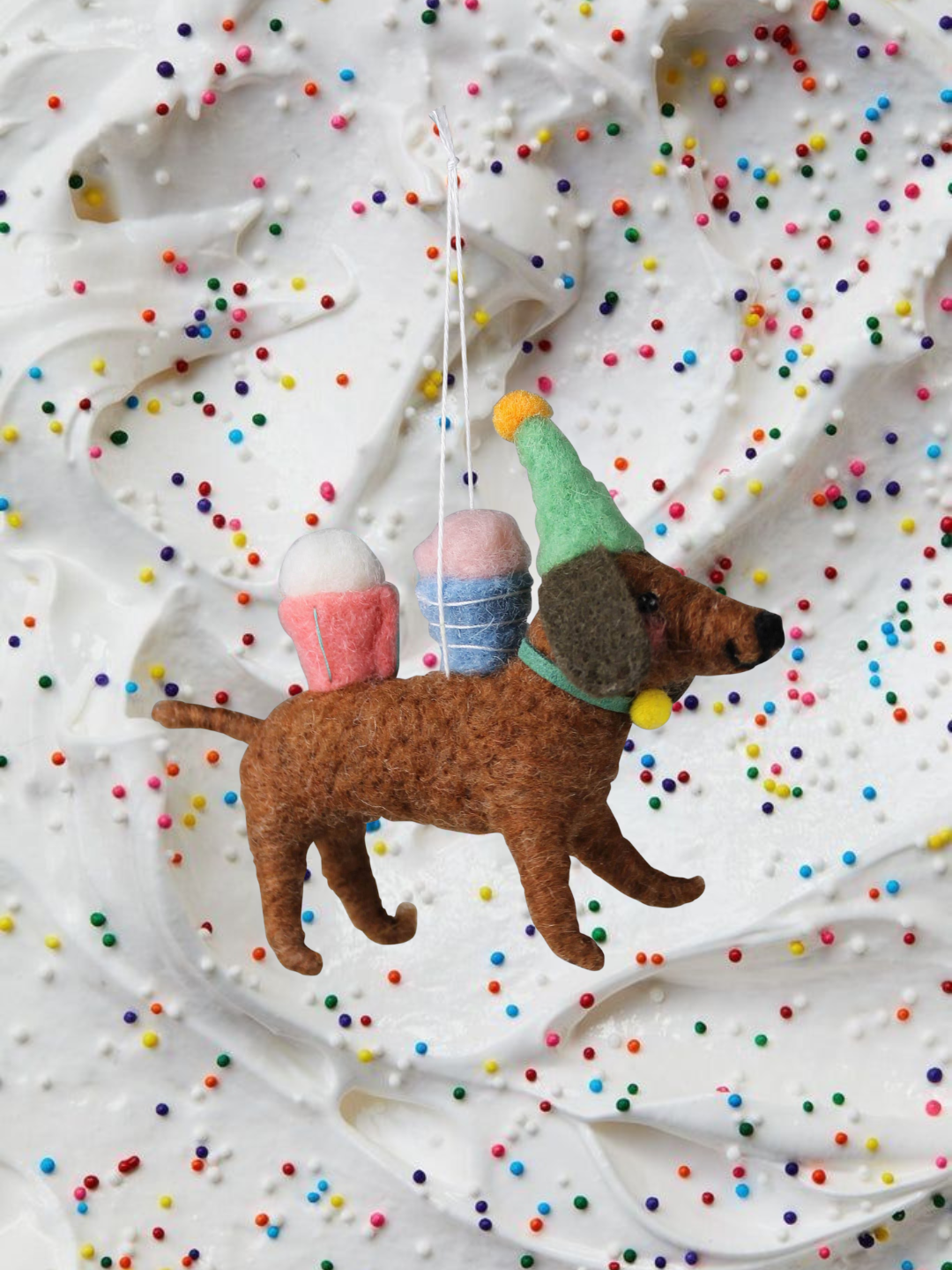 Dachshund with Cupcakes Ornament