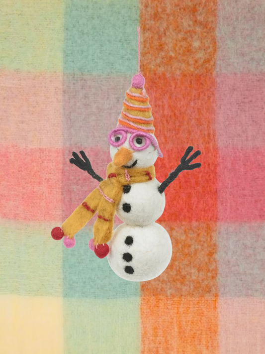 Funky Snowman Felt Ornament