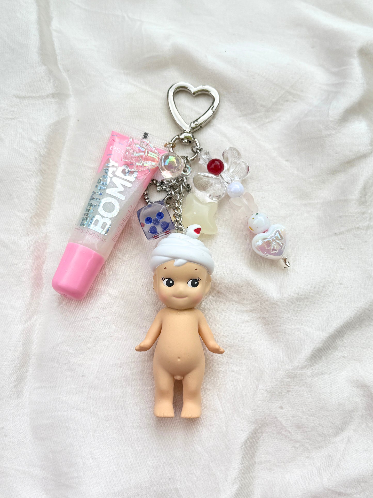 White Snake Sonny Angel Keychain