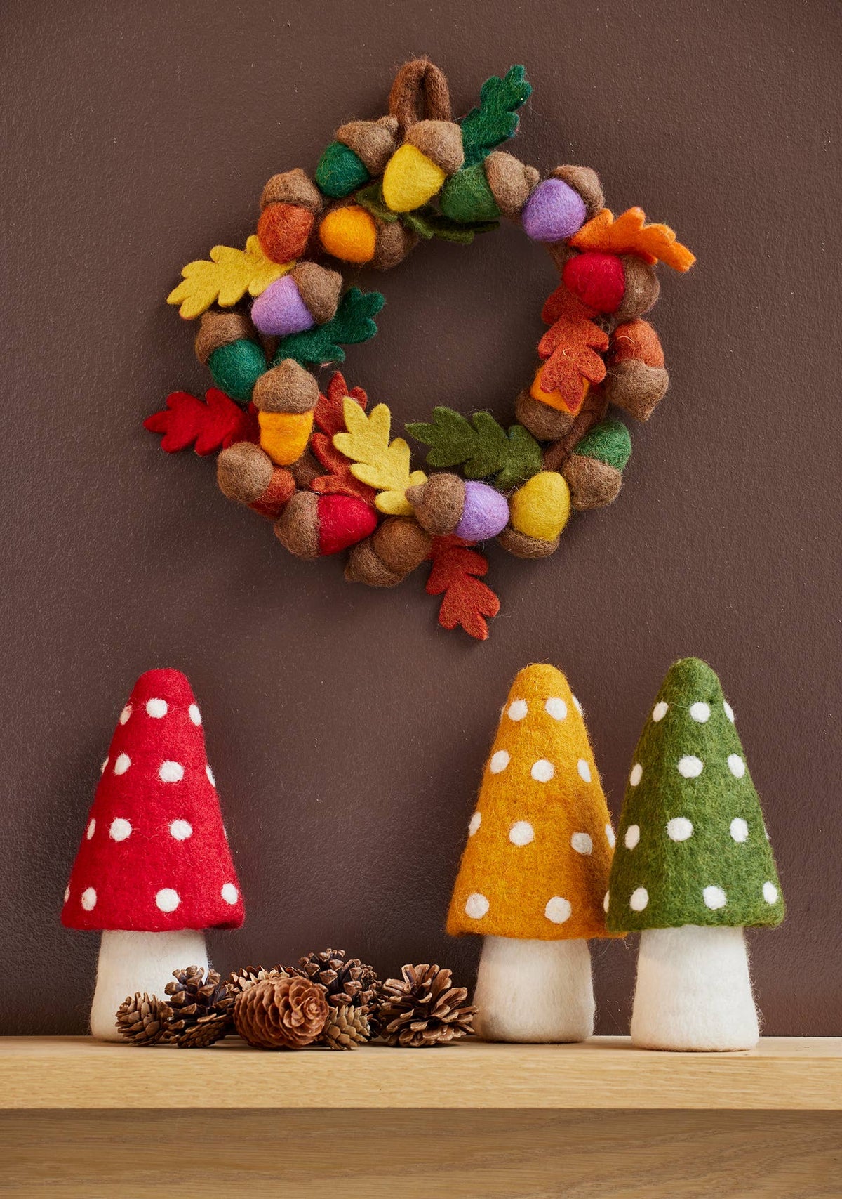 Rainbow Acorn Wreath