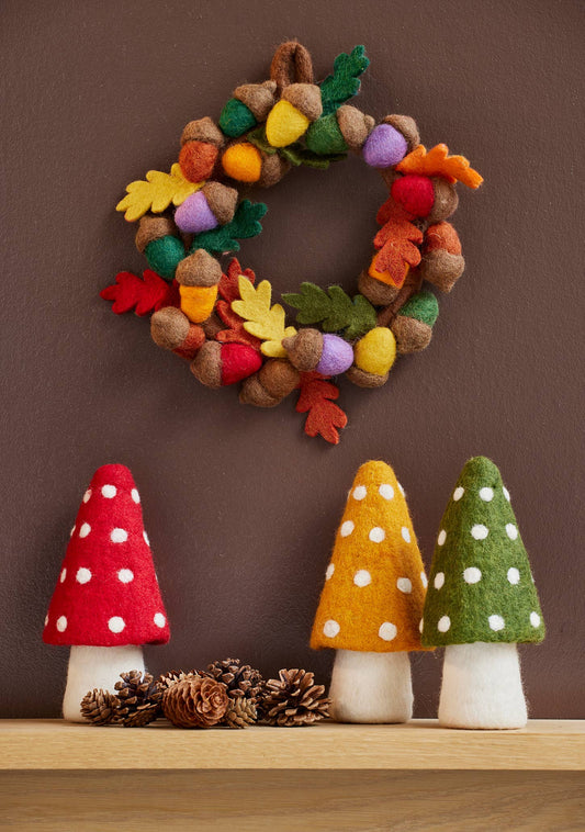 Rainbow Acorn Wreath