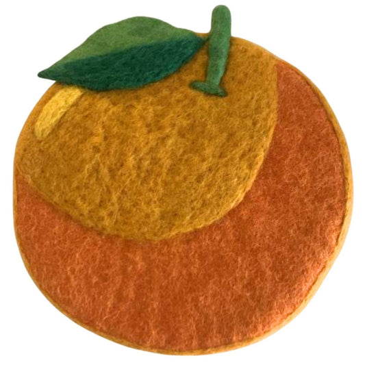 Orange Wool Trivet