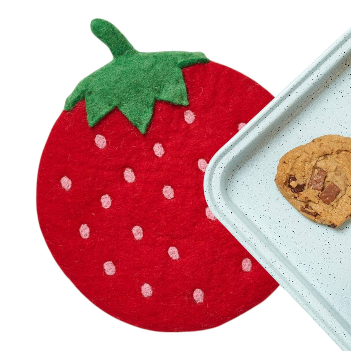 Wool Trivet - Strawberry