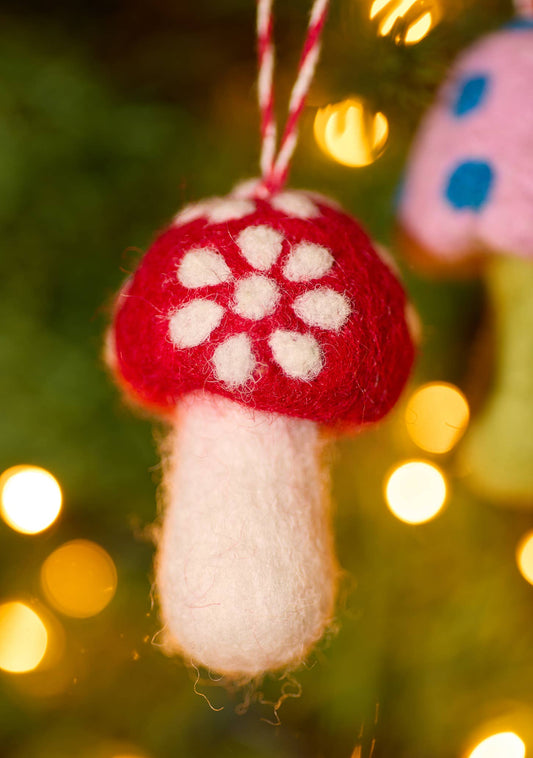 Mushroom Felt Ornament