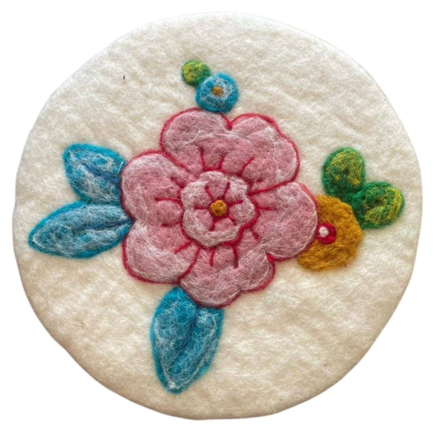 Sunny Flowers Wool Trivet