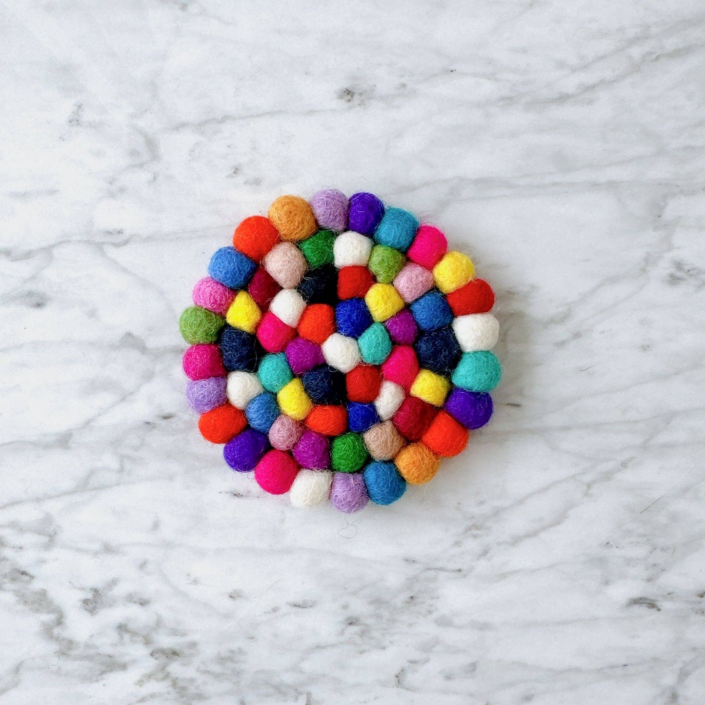 Felt Rainbow Circle Coasters