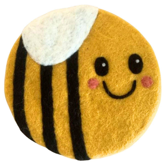 Happy Bumble Bee Wool Trivet