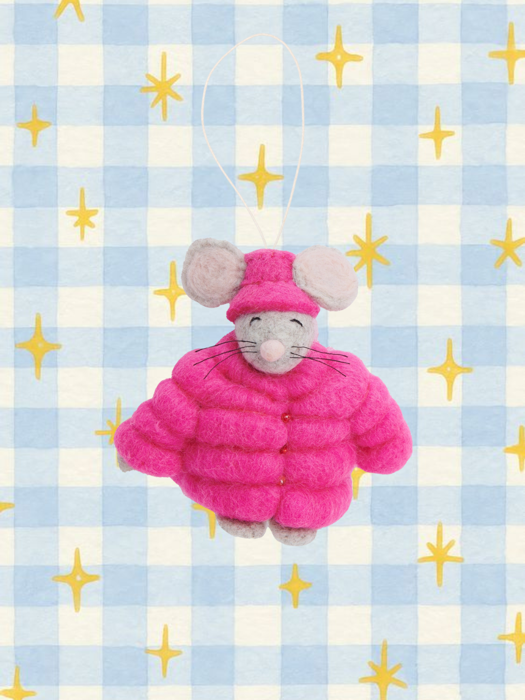 Puffer Coat Mouse Ornament