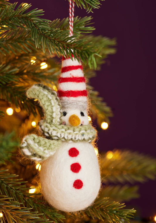 Cozy Snowman Ornament