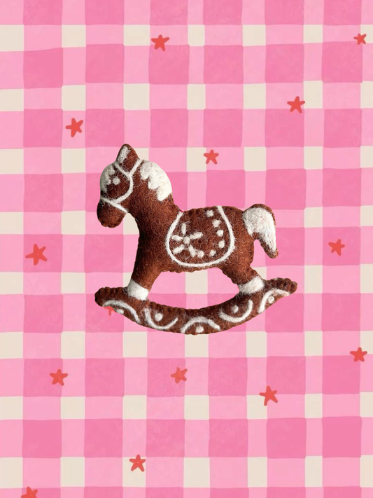 Gingerbread Rocking Horse Ornament