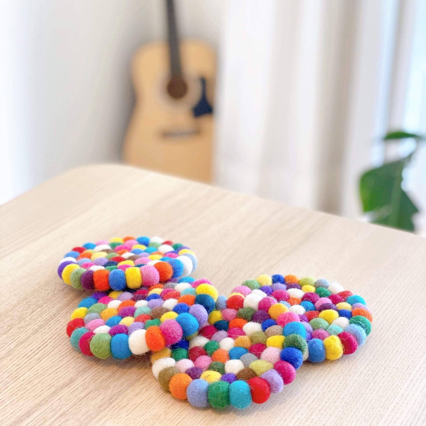 Felt Rainbow Circle Coasters