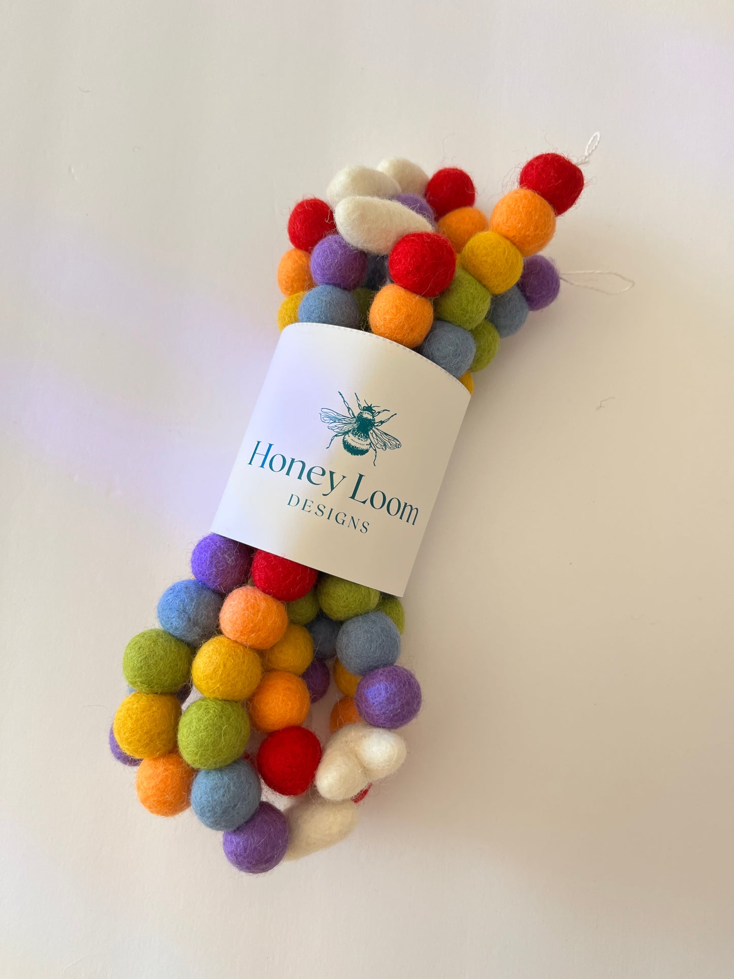 Rainbow Heart Felt Garland