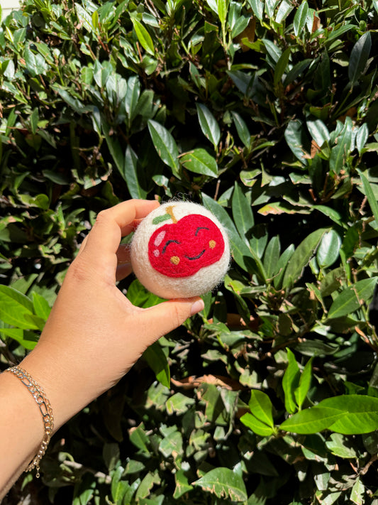 Apple Felt Dryer Ball